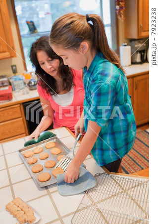Mother and daughter baking cookies Mother and daughter baking cookies 7923238