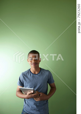 Schoolboy with digital tablet 7923260