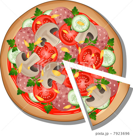 Pizza over white Pizza over white 7923696