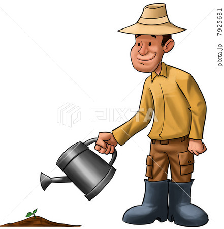 farmer sprinkle a plant farmer sprinkle a plant 7925631
