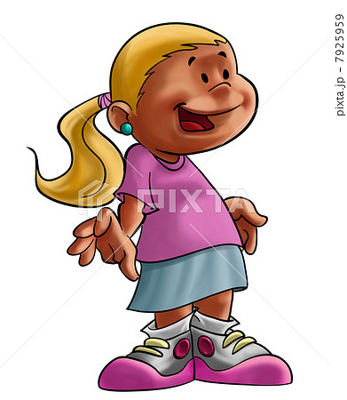 Happy cartoon girl 7925959