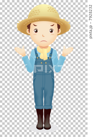 Male illustration of a straw hat 7928232