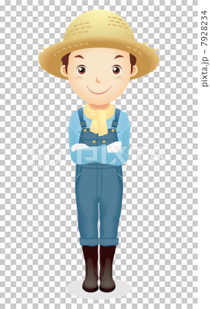 草帽的男性例證 7928234