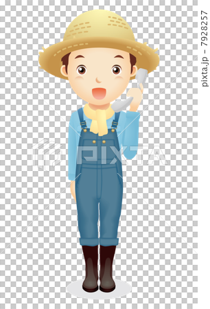 草帽的男性例證 草帽的男性例證 7928257