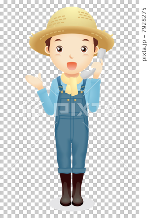 草帽的男性例證 草帽的男性例證 7928275