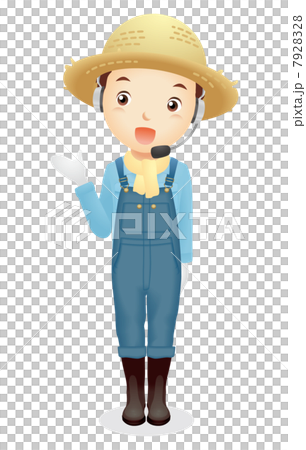 Male illustration of a straw hat Male illustration of a straw hat 7928328