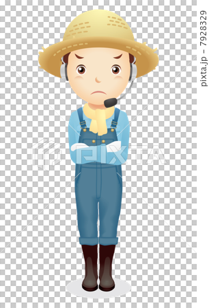 Male illustration of a straw hat Male illustration of a straw hat 7928329