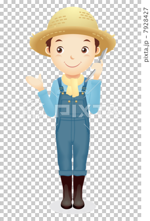 草帽的男性例證 草帽的男性例證 7928427