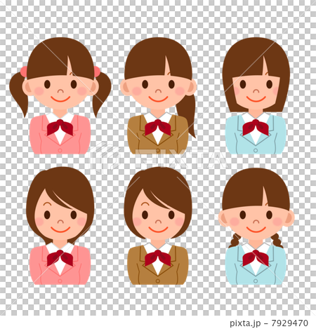 Female hairstyle student set 7929470