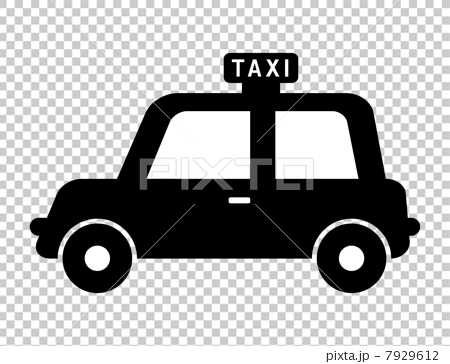 タクシーのイラスト素材