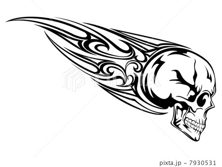 skull with tribal 7930531