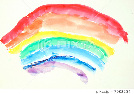 虹の絵の写真素材