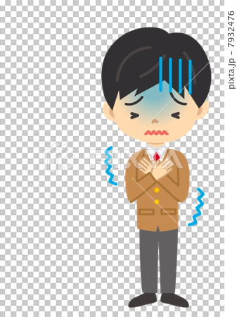 寒気を感じる高校生 7932476