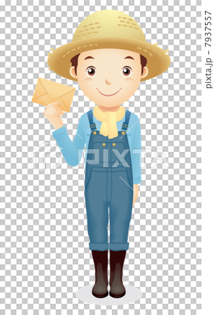 Male illustration of a straw hat Male illustration of a straw hat 7937557