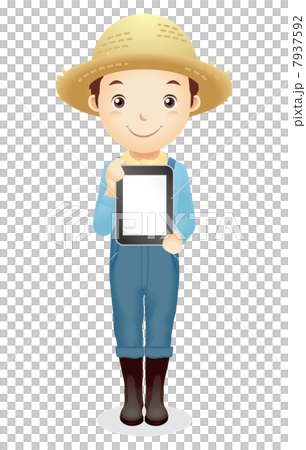 Male illustration of a straw hat Male illustration of a straw hat 7937592