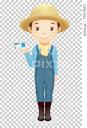 Male illustration of a straw hat Male illustration of a straw hat 7937663