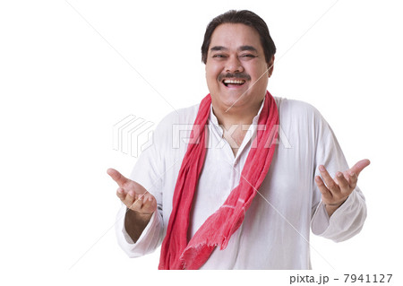 politician laughing over white background 7941127