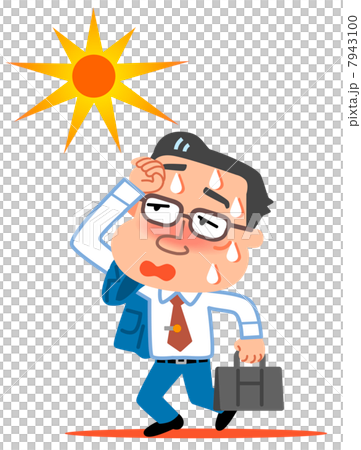 熱中症　男性　イラスト 7943100