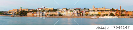 Old Budapest overview as seen from Danube river bank Old Budapest overview as seen from Danube river bank 7944147