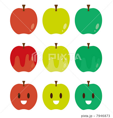 リンゴ 毒林檎 りんごのキャラクター のイラスト素材