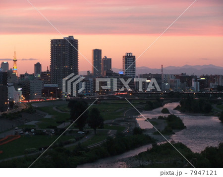 夕暮れの札幌 7947121