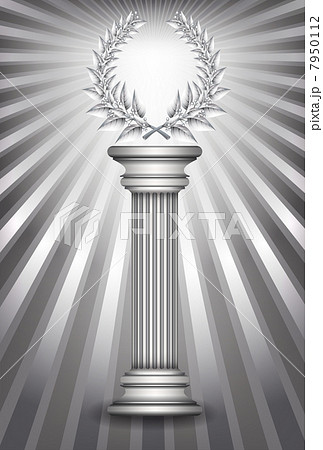 Silver award column with laurel wreath Silver award column with laurel wreath 7950112