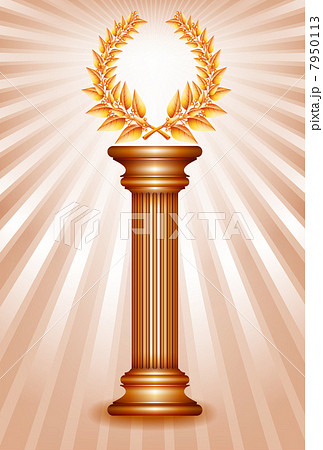 Bronze award column with laurel wreath Bronze award column with laurel wreath 7950113