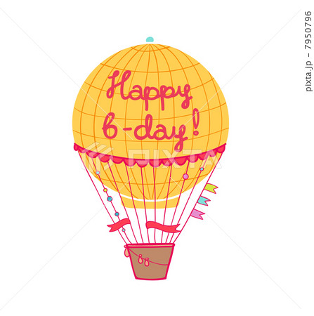 Happy b-day hot air balloon Happy b-day hot air balloon 7950796
