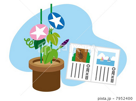 朝顔と絵日記 7952400