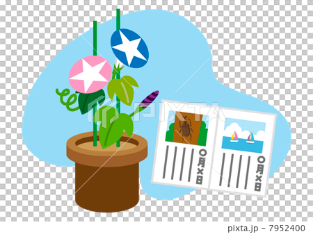 朝顔と絵日記 7952400