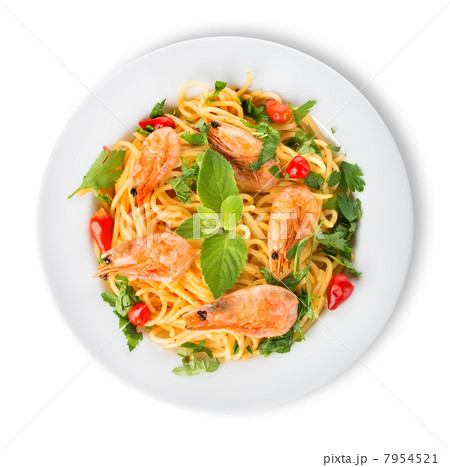 Prawns on spaghetti Prawns on spaghetti 7954521