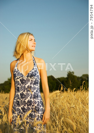 Beautiful woman in the wheat field Beautiful woman in the wheat field 7954794