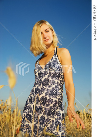 Beautiful woman in the wheat field Beautiful woman in the wheat field 7954797