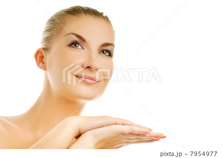 Lovely young woman portrait. Isolated on white background 7954977