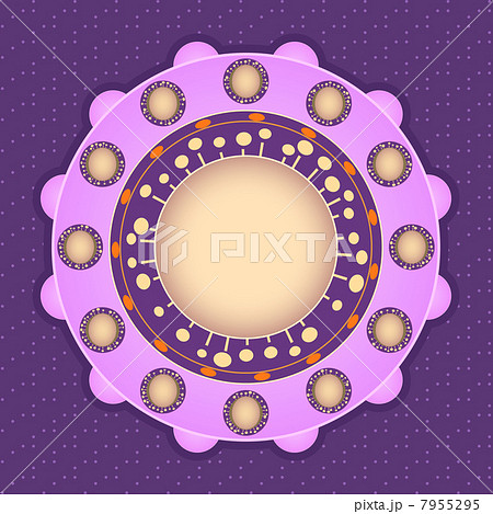 Card with Round Futuristic Label Card with Round Futuristic Label 7955295