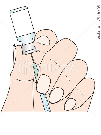 注射器に薬剤を入れる 注射器に薬剤を入れる 7956859
