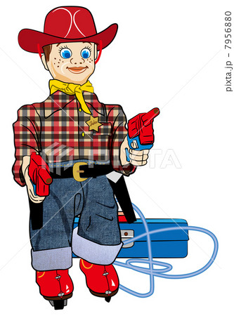 ブリキのカウボーイのイラスト素材