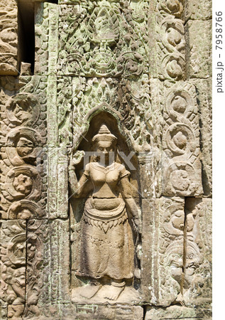 Devata, low relief in Angkor Devata, low relief in Angkor 7958766