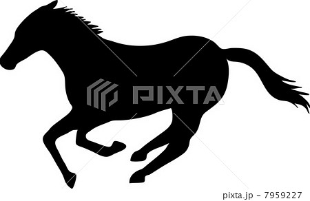 動物画像のすべて 最高シルエット 馬 イラスト 白黒