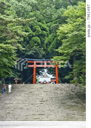 霧島神宮参道と鳥居 7961497