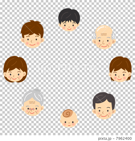 Three generations family - Stock Illustration [7962400] - PIXTA