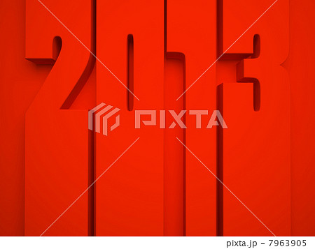 2013 year isolated on red background illustration 7963905