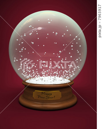Empty snow globe isolated on red background Empty snow globe isolated on red background 7963917