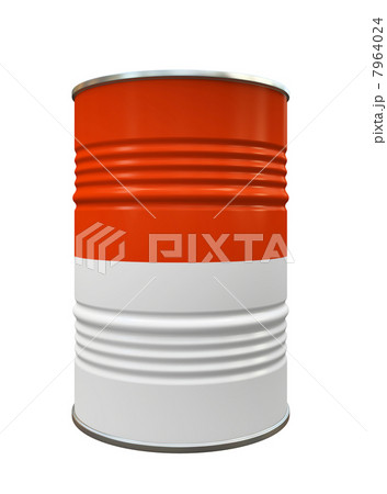 Red and White Metal barrel isolated on white background illustra Red and White Metal barrel isolated on white background illustra 7964024