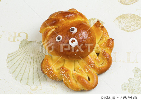 たこのシルエットのパン 7964438