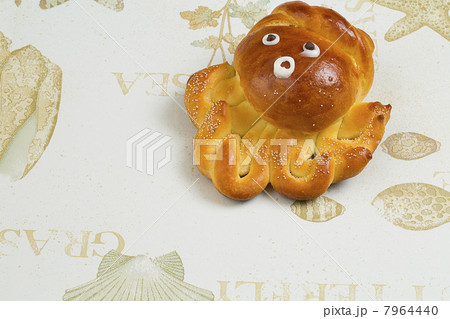 たこのシルエットのパン 7964440