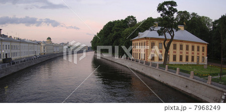Early morning Fontanka river and Summer garden. Early morning Fontanka river and Summer garden. 7968249