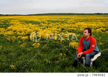 In the field on a toilet bowl. In the field on a toilet bowl. 7969682