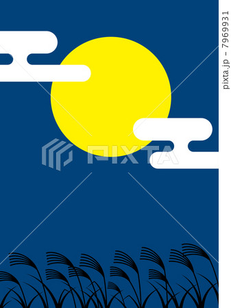 満月とススキ 満月とススキ 7969931