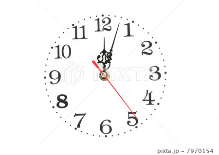 clock at white background 7970154